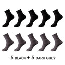 High Quality 10 Pairs/lot Men Bamboo Fiber Socks Men Breathable Compression Long Socks Business Casual Male Large size 38-45