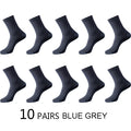 High Quality 10 Pairs/lot Men Bamboo Fiber Socks Men Breathable Compression Long Socks Business Casual Male Large size 38-45