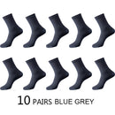 High Quality 10 Pairs/lot Men Bamboo Fiber Socks Men Breathable Compression Long Socks Business Casual Male Large size 38-45