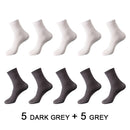 High Quality 10 Pairs/lot Men Bamboo Fiber Socks Men Breathable Compression Long Socks Business Casual Male Large size 38-45