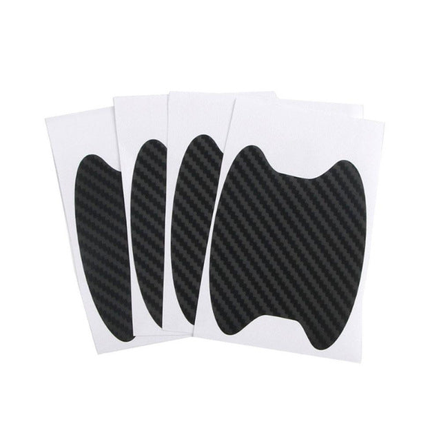 4Pcs Handle Anti Scratch Stickers Universal Carbon Fiber Auto Door Handle Film Car Stickers Goods Accessories