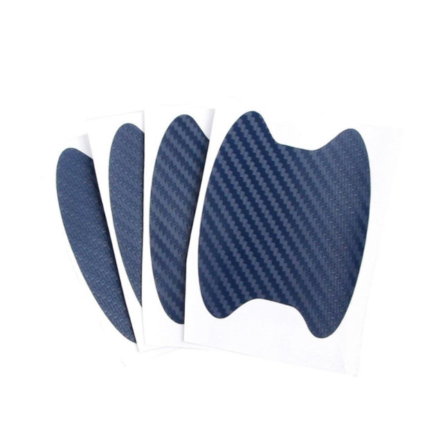 4Pcs Handle Anti Scratch Stickers Universal Carbon Fiber Auto Door Handle Film Car Stickers Goods Accessories