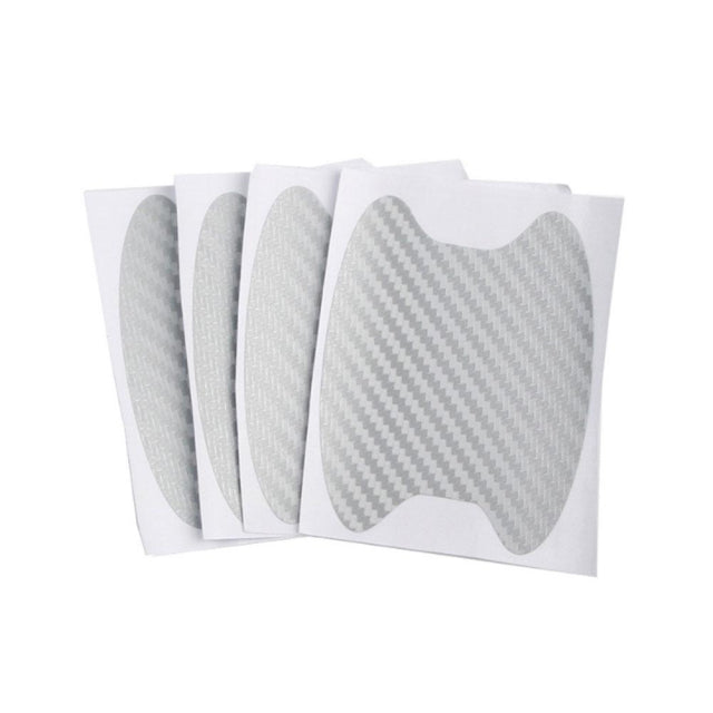 4Pcs Handle Anti Scratch Stickers Universal Carbon Fiber Auto Door Handle Film Car Stickers Goods Accessories