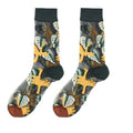 CHAOZHU Girls Cute Cartoon Fruits Sheer Kawaii Lady Women Summer Fall Avocado Lemon Pineapple Cherry Jacquard Socks Female