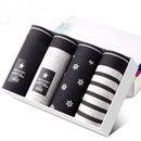 4Pcs/Lot Men's Panties Boxer Print Underwear Cotton Shorts For Male Couple Sexy Set Calecon Large Size Underpants L-5XL