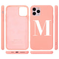 Custom Name Initial letter Diy Phone Case For iphone SE  6 6S 7 8 Plus X XS XR XS Max 11 Pro 12 Mini MAX Liquid Silicone Case