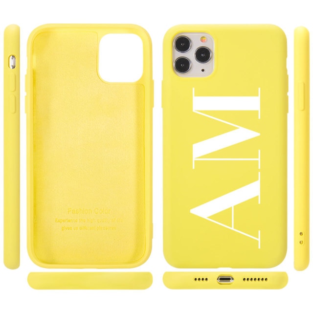 Custom Name Initial letter Diy Phone Case For iphone SE  6 6S 7 8 Plus X XS XR XS Max 11 Pro 12 Mini MAX Liquid Silicone Case