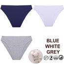 FINETOO 3PCS/Set M-XXL Panties Women Cotton Lingerie Woman Underwear Sexy Femme Underwear Girls Underpant Panty  7 Solid Colors