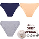 FINETOO 3PCS/Set M-XXL Panties Women Cotton Lingerie Woman Underwear Sexy Femme Underwear Girls Underpant Panty  7 Solid Colors
