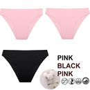 FINETOO 3PCS/Set M-XXL Panties Women Cotton Lingerie Woman Underwear Sexy Femme Underwear Girls Underpant Panty  7 Solid Colors
