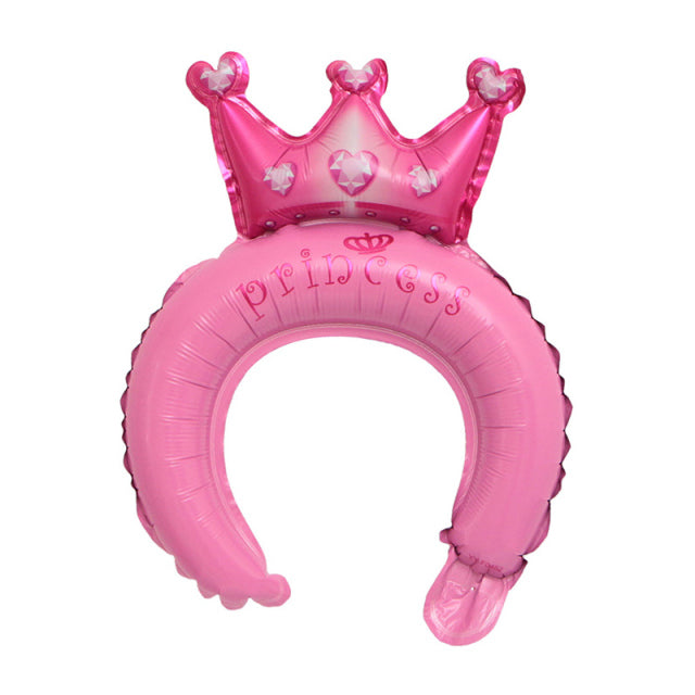 20pcs Cute Animal Tiara Headband Balloon Frog Panda Fox Tiger Cat Baby Shower Kids Toy Happy Birthday Wedding Party Decoration
