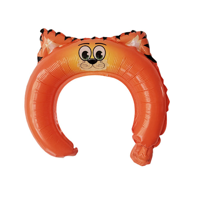 20pcs Cute Animal Tiara Headband Balloon Frog Panda Fox Tiger Cat Baby Shower Kids Toy Happy Birthday Wedding Party Decoration