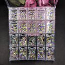 400/480PCS Crystal AB Rhinestone In Grids 20PC/Shape Flat- Back Nail Art Rhinestone Gem With 1 Pick Up Pen In Clear Big Box H&*&