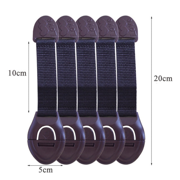 5PCS Child Safety Lock Baby Drawer Lock Baby Safety Home Child Protection Cabinet Anti-pinch Refrigerator Lock Buckle