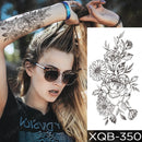 Waterproof Temporary Tattoo Sticker I Love You Flash Tattoos Lip Print Butterfly Flowers Body Art Arm Fake Sleeve Tatoo Women