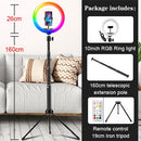 Orsda 10 inch RGB Ring Light tripod LED Ring Light Selfie Ring Light with Stand RGB 26 colors video light For Youtube Tik Tok