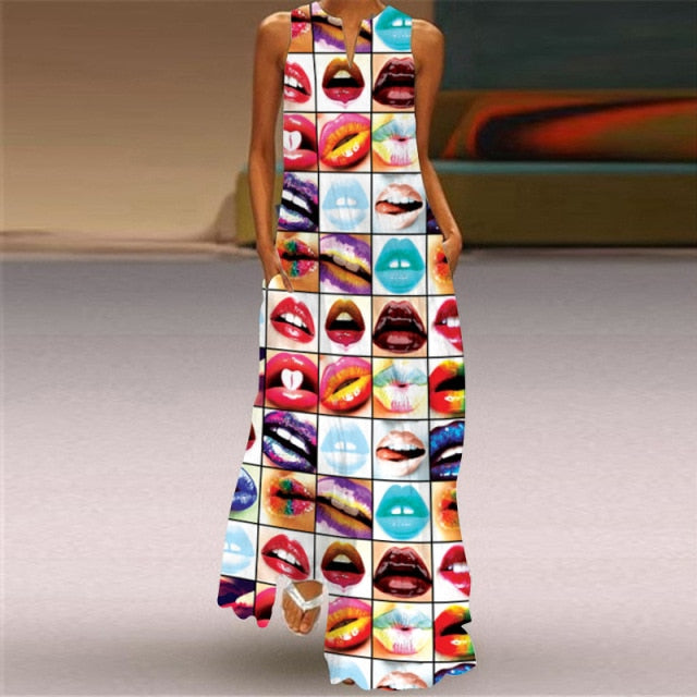 MOVOKAKA Summer Long Dress 2021 Elegant Robe Dress Party Sleeveless Dresses Women Casual Sundress Vintage Maxi Dresses For Women