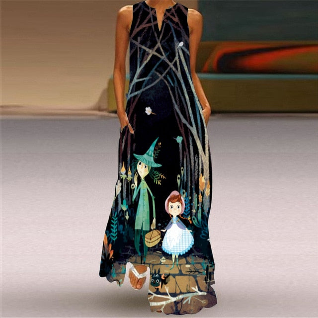 MOVOKAKA Summer Long Dress 2021 Elegant Robe Dress Party Sleeveless Dresses Women Casual Sundress Vintage Maxi Dresses For Women