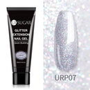 UR SUGAR 15ml Silver Glitter Extension Nail Gel Gel Varnishes Hybrid For Nails Extension Nail Semi-permanent Gel