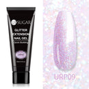UR SUGAR 15ml Silver Glitter Extension Nail Gel Gel Varnishes Hybrid For Nails Extension Nail Semi-permanent Gel