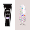UR SUGAR 15ml Silver Glitter Extension Nail Gel Gel Varnishes Hybrid For Nails Extension Nail Semi-permanent Gel
