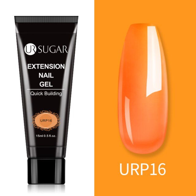 UR SUGAR 15ml Silver Glitter Extension Nail Gel Gel Varnishes Hybrid For Nails Extension Nail Semi-permanent Gel