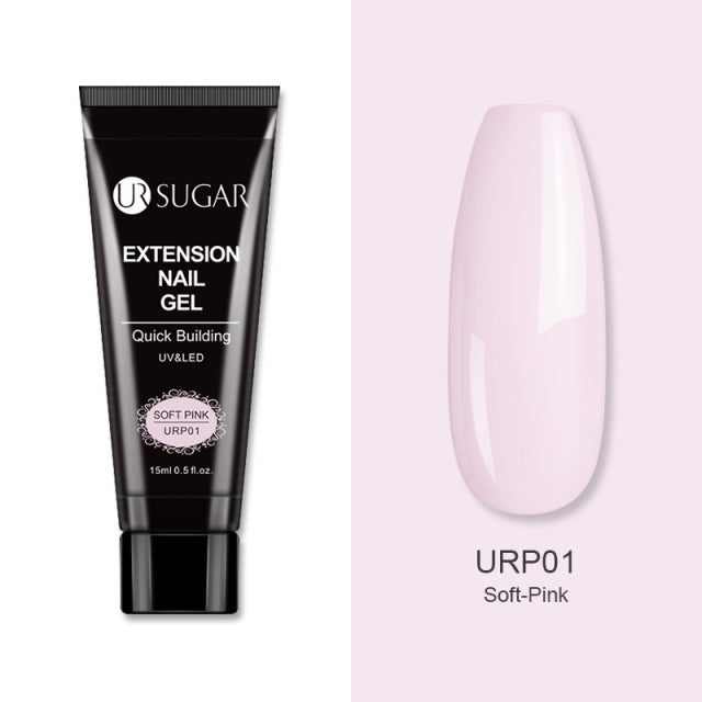 UR SUGAR 15ml Silver Glitter Extension Nail Gel Gel Varnishes Hybrid For Nails Extension Nail Semi-permanent Gel