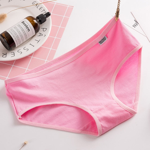 L-XXL Hot sale High-Quality Women's underwear Pure cotton Women Briefs For Solid low-Rise Women's shorts Girls Panties Lingerie