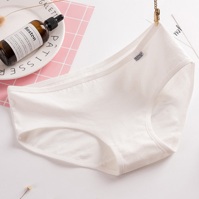 L-XXL Hot sale High-Quality Women's underwear Pure cotton Women Briefs For Solid low-Rise Women's shorts Girls Panties Lingerie
