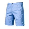 2020 New Summer 100% Cotton Solid Shorts Men High Quality Casual Business Social Elastic Waist Men Shorts 10 Colors Beach Shorts