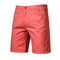 2020 New Summer 100% Cotton Solid Shorts Men High Quality Casual Business Social Elastic Waist Men Shorts 10 Colors Beach Shorts