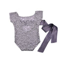 Baby Romper Deep V Backless Newborn Photo Photograph Props Lace Toddler Hollow Bow-knot Design Fotografia Accessories