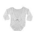 Baby Romper Deep V Backless Newborn Photo Photograph Props Lace Toddler Hollow Bow-knot Design Fotografia Accessories