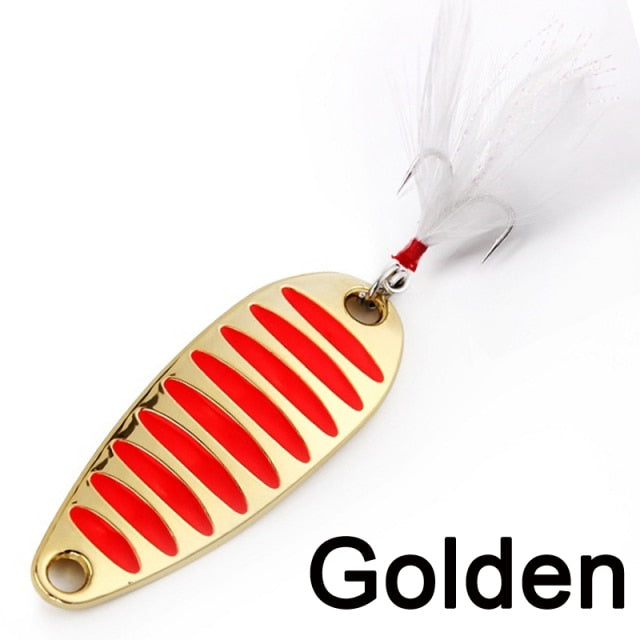 LUSHAZER brand Fishing lure spoon 2g 5g 7g 10g 15g 20g Gold/Silver fishing bait spoon hard lures metal lure China free shipping