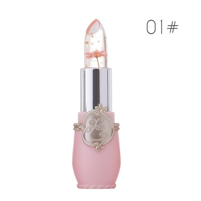 Moisturizer Lip Gloss Transparent Jelly Flower Lipstick Temperature Color Change Waterproof Makeup Lip Balm Cosmetic Makeup Tool