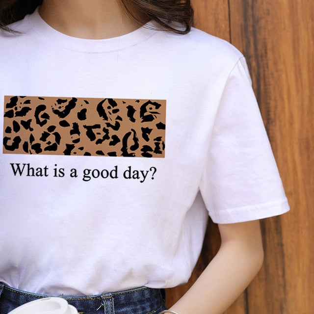 ZOGANKIN Summer Fashion Shirt Lips Leopard Graphic T Shirt Women Tops Base O-neckBlack Tees Kiss Leopard Lip Funny Girls Tshirt