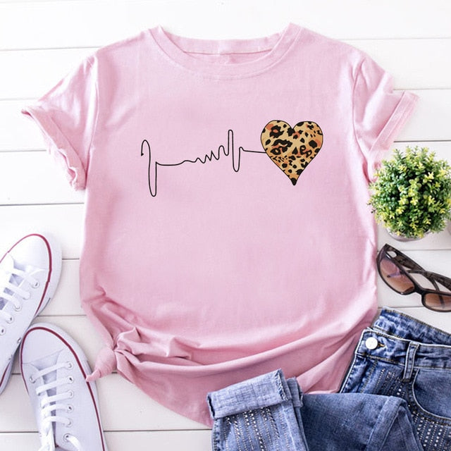 ZOGANKIN Summer Fashion Shirt Lips Leopard Graphic T Shirt Women Tops Base O-neckBlack Tees Kiss Leopard Lip Funny Girls Tshirt