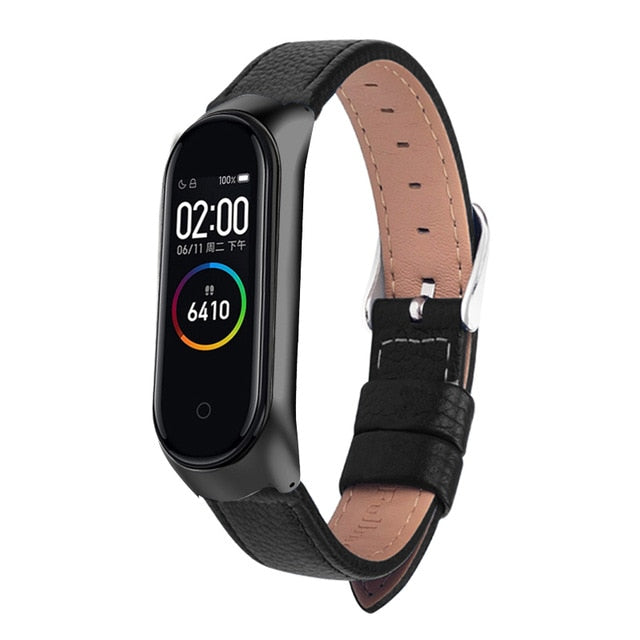 Leather Wrist Bracelet for Xiaomi Mi Band 4 5 6 Sport Strap watch wrist strap For xiaomi mi band 5 bracelet Miband 6 Strap