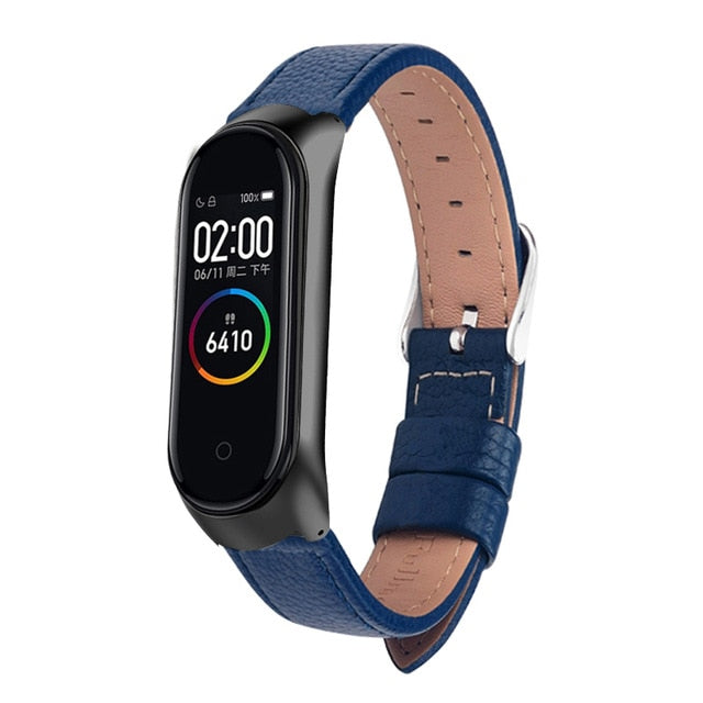 Leather Wrist Bracelet for Xiaomi Mi Band 4 5 6 Sport Strap watch wrist strap For xiaomi mi band 5 bracelet Miband 6 Strap