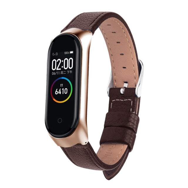 Leather Wrist Bracelet for Xiaomi Mi Band 4 5 6 Sport Strap watch wrist strap For xiaomi mi band 5 bracelet Miband 6 Strap