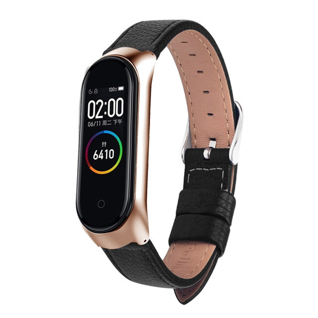 Leather Wrist Bracelet for Xiaomi Mi Band 4 5 6 Sport Strap watch wrist strap For xiaomi mi band 5 bracelet Miband 6 Strap