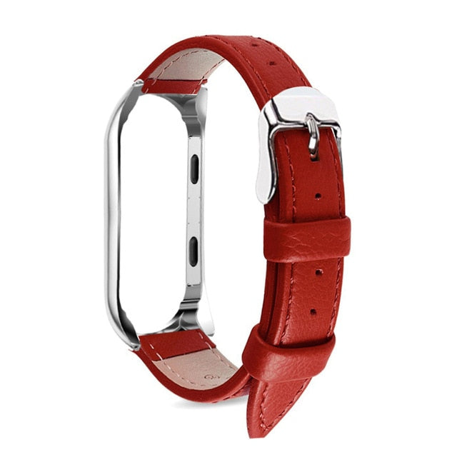 Leather Wrist Bracelet for Xiaomi Mi Band 4 5 6 Sport Strap watch wrist strap For xiaomi mi band 5 bracelet Miband 6 Strap