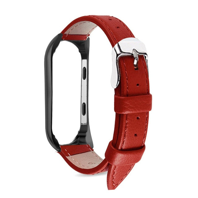 Leather Wrist Bracelet for Xiaomi Mi Band 4 5 6 Sport Strap watch wrist strap For xiaomi mi band 5 bracelet Miband 6 Strap