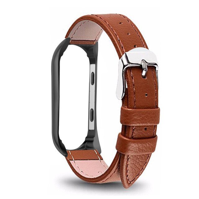 Leather Wrist Bracelet for Xiaomi Mi Band 4 5 6 Sport Strap watch wrist strap For xiaomi mi band 5 bracelet Miband 6 Strap