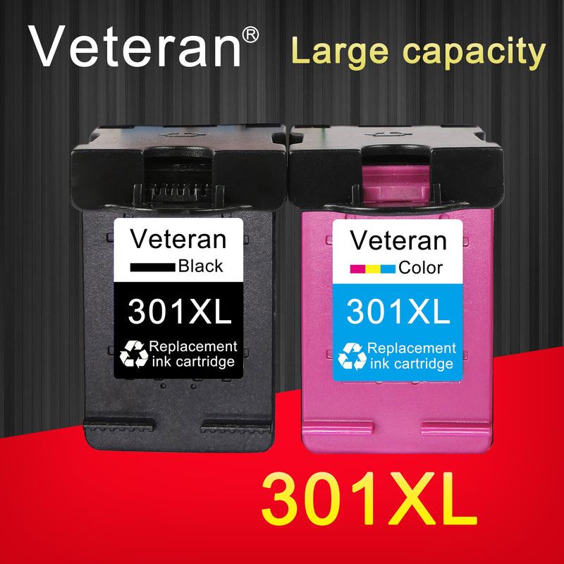 Veteran 301XL Remanufactured Ink Cartridge for HP 301 XL with HP Printer Deskjet 2050 1000 1050 2510 3000 3054 Envy 4500 4502