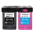 Veteran 301XL Remanufactured Ink Cartridge for HP 301 XL with HP Printer Deskjet 2050 1000 1050 2510 3000 3054 Envy 4500 4502