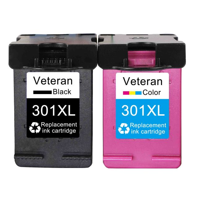 Veteran 301XL Remanufactured Ink Cartridge for HP 301 XL with HP Printer Deskjet 2050 1000 1050 2510 3000 3054 Envy 4500 4502