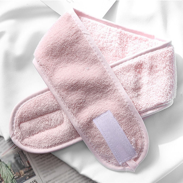 1PC Women Adjustable Hairband Makeup Toweling Hair Wrap Head Band Stretch Salon SPA Facial Headband Hair Accessories Shower Cap