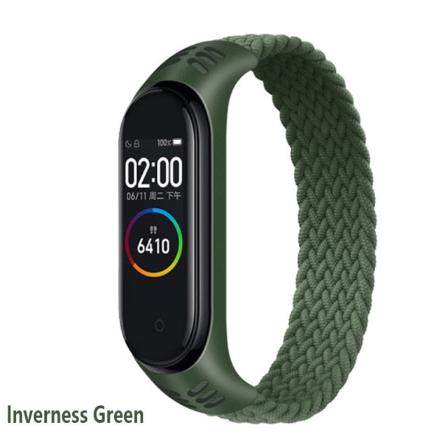 Bracelet for Mi band 5 6 Strap Nylon Braided Solo Loop pulseira bracelet Miband4 Miband5 Wristband for xiaomi Mi band 4 3 strap