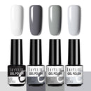 LILYCUTE 2/4/6 Pcs Gel Nail Polish Set 136Color Glitter Semi Permanent Hybrid Gel Varnish Base Top Coat Soak Off UV LED Nail Art